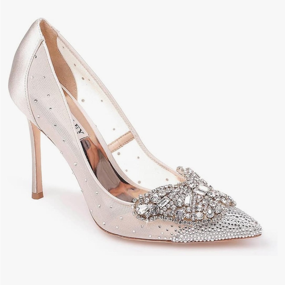 Badgley Mischka Quintana Beaded Butterfly heels